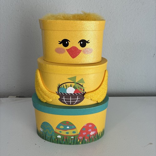 Stacking easter hat boxes - easter,